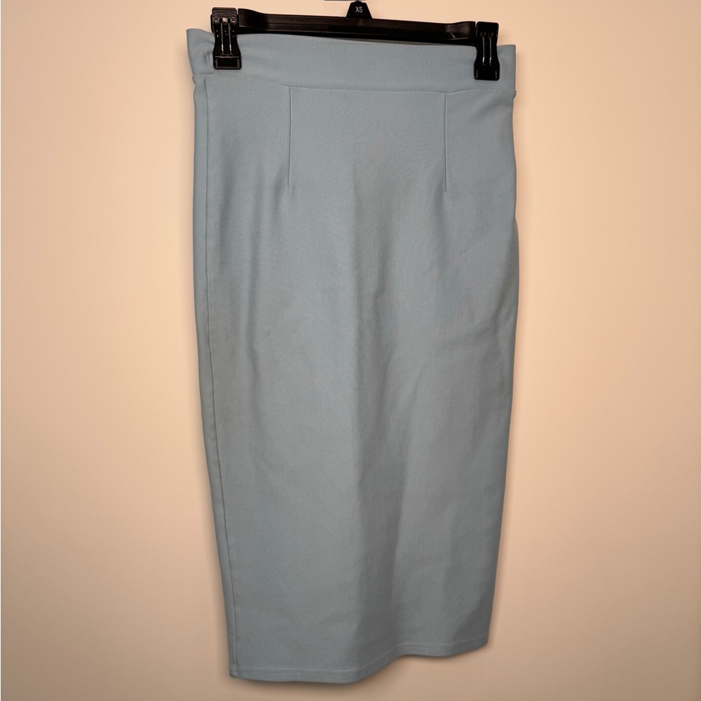 Elegant Blue Pencil Skirt - Picture 7 of 7